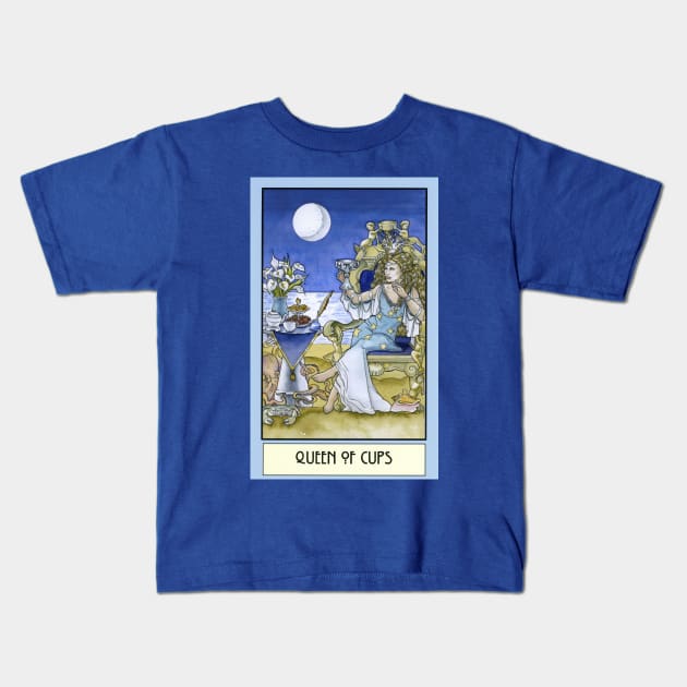 Queen of Cups, Card Kids T-Shirt by WinonaCookie